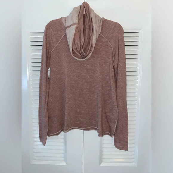 Free People FP Beach Cocoon Cowl Pullover in Pink Sand - Picture 2 of 6